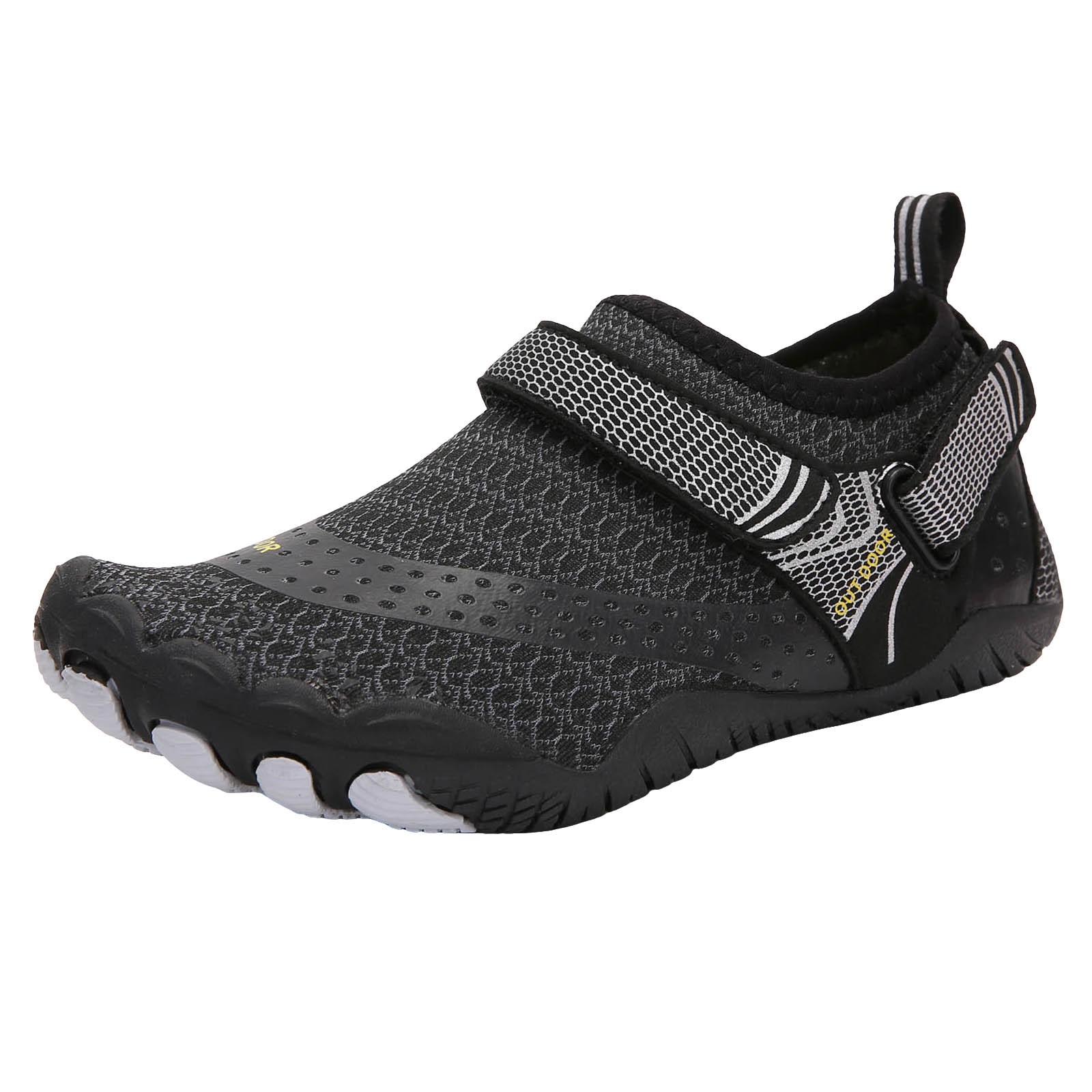 BOBOGOJP Water Shoes for Kids Boys Girls Aqua Socks Barefoot Beach Sports Swim Pool Quick Dry Lightweight Toddler Little Big Kid (Black,11)